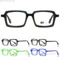 Unisex Vintage Bevel Acetate Optical Eyewear Frame Glasses